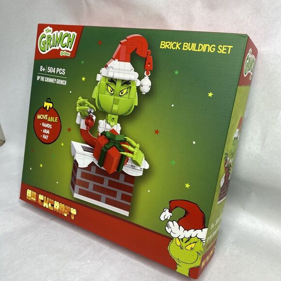 Dr. Seuss The Grinch Up The Chimney Grinch Brick Building Set 504 Pcs Brickcraft - Picture 2 of 11
